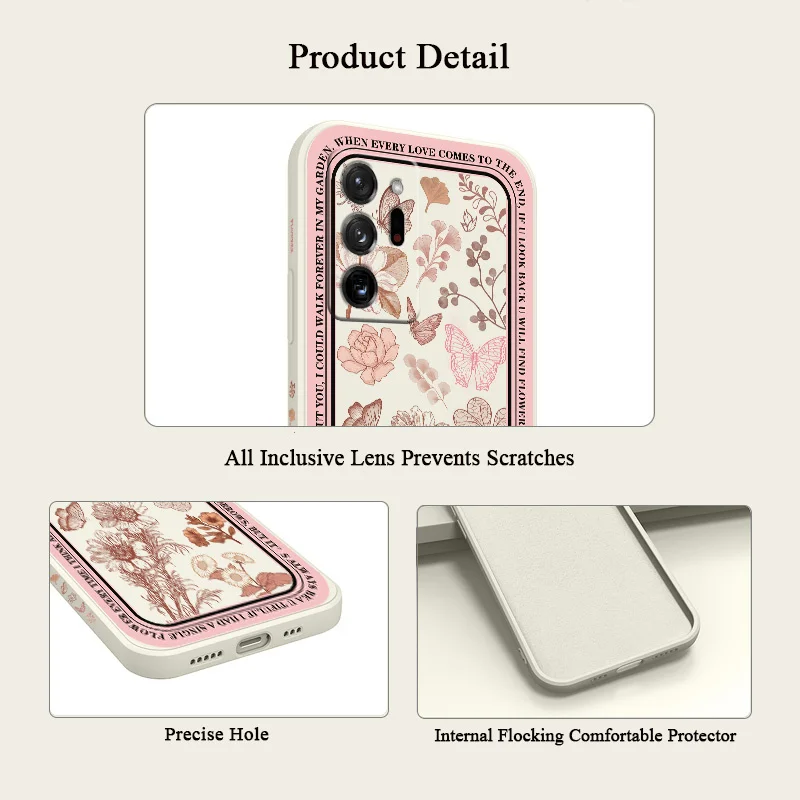 Flowers Phone Case For SamsungA72 A52 A42 A32 A22 A21S A02S A12 A02 A71 A51 A41 A31 S21 S20 FE S10 S9 Ultra Plus Soft Back Cover