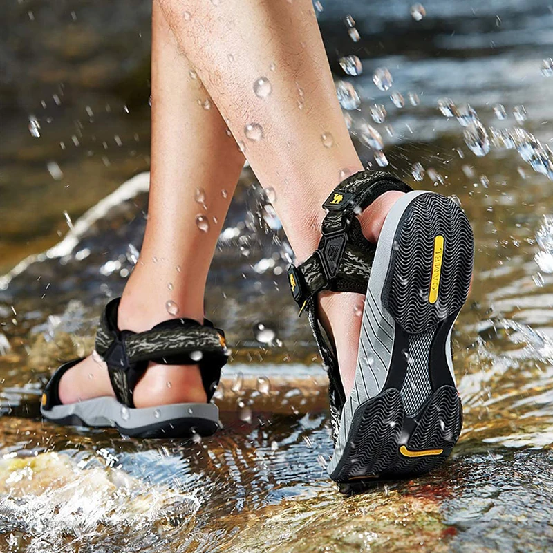CAMEL Men's Sports Sandals Outdoor Lace-up Summer Beach Fisherman Water shoes Men Sandals Мужские пляжные сандалии Уличные санда