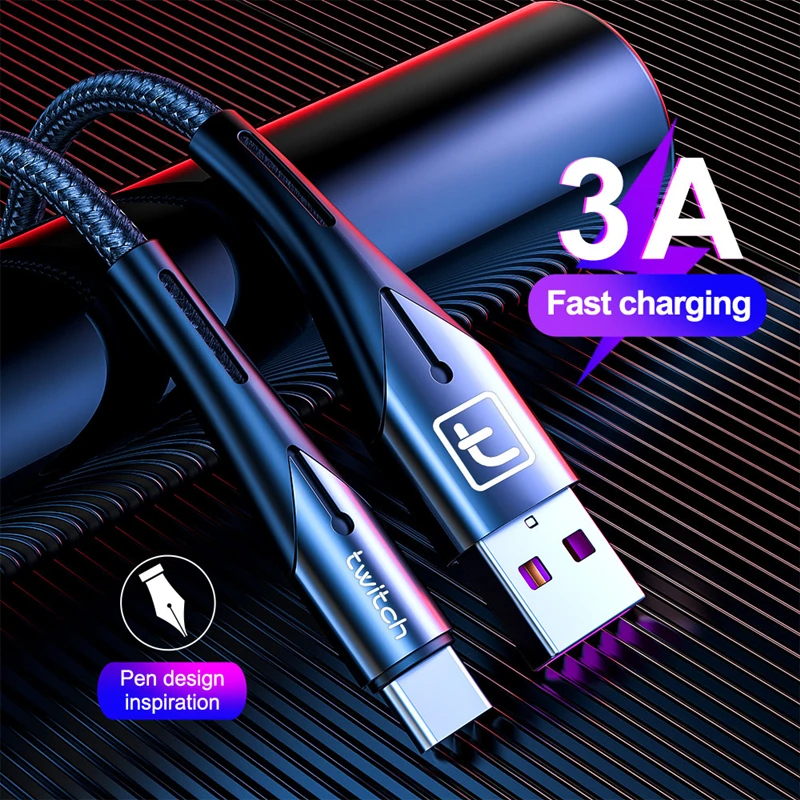 

USB Type C Cable Micro USB Cable 3A Fast Charge USB Data Cable for Samsung S10 S9 Xiaomi Redmi Note 4 5 LG Tablet Android Phone