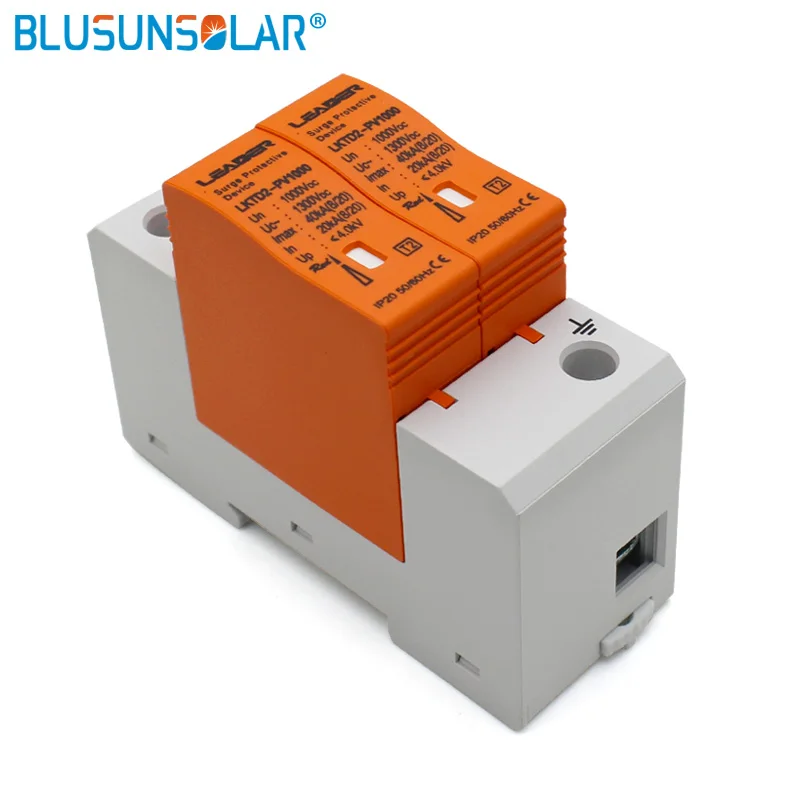 1 шт./лот 2P DC1000V 20/40ka DC устройство защиты от перенапряжения для солнечной