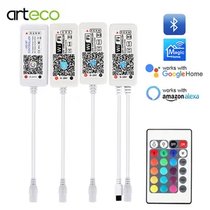 Светодиодная лента, 5 В, 12 В, 24 В, BluetoothWi-Fi, RGBRGBWконтроллер RGBWW, Android, IOS, поддержка Alexa, Google, Magic Home, ИК-управление