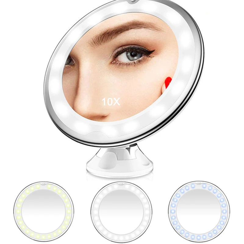 3 цвета зеркальный светильник зеркало для макияжа 10X увеличительное