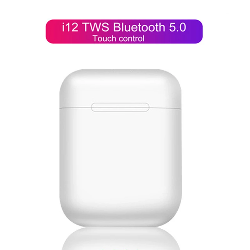 Беспроводные наушники TWS i12 с сенсорным управлением Bluetooth 5 0 спортивные для iPhone