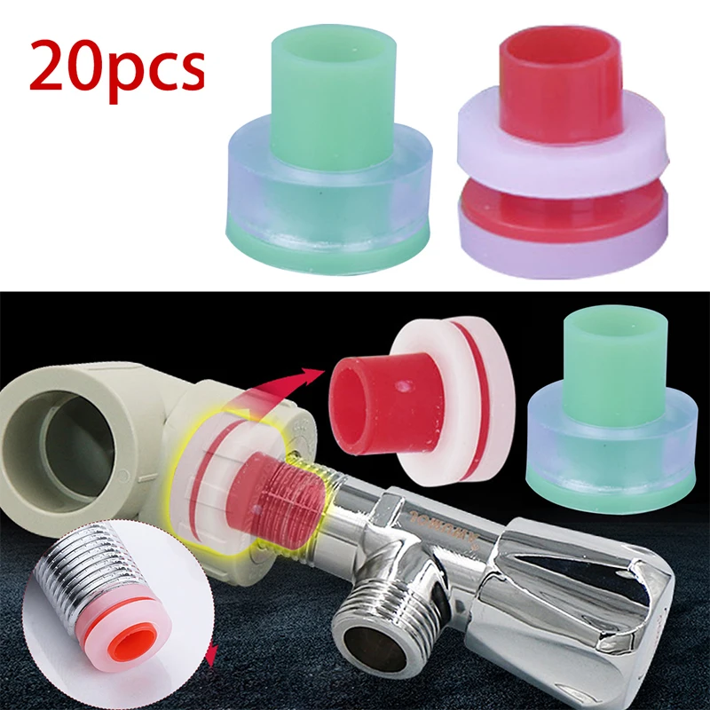 

20pcs Pipe Plugs 1/2" BSP Thread Pipe Fitting End Cap Plug Buckle Pad Choke Leak-proof Sealing Ring Plumbing Accessories
