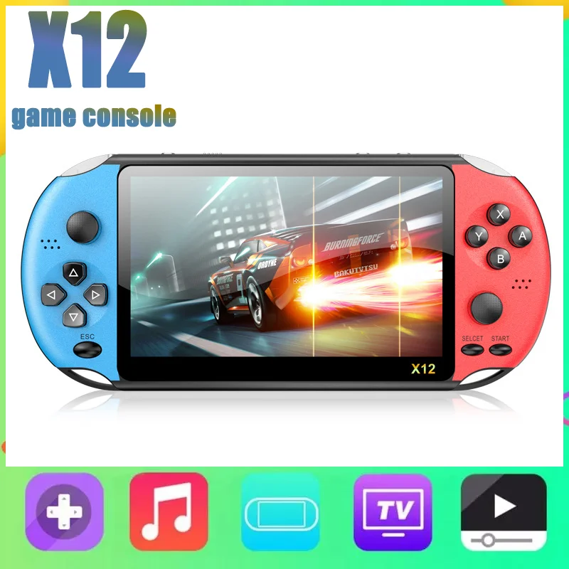 Игровая консоль X12 в ретро стиле портативная мини-видеоплеер со встроенными 1000 +