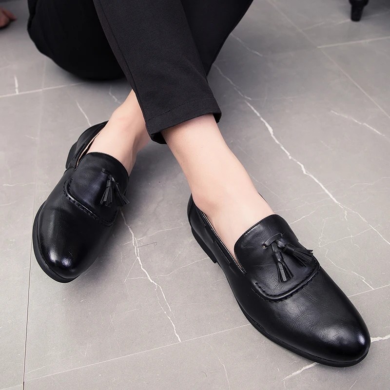 Мужские классические туфли-броги ручной работы свадебные туфли из лакированной