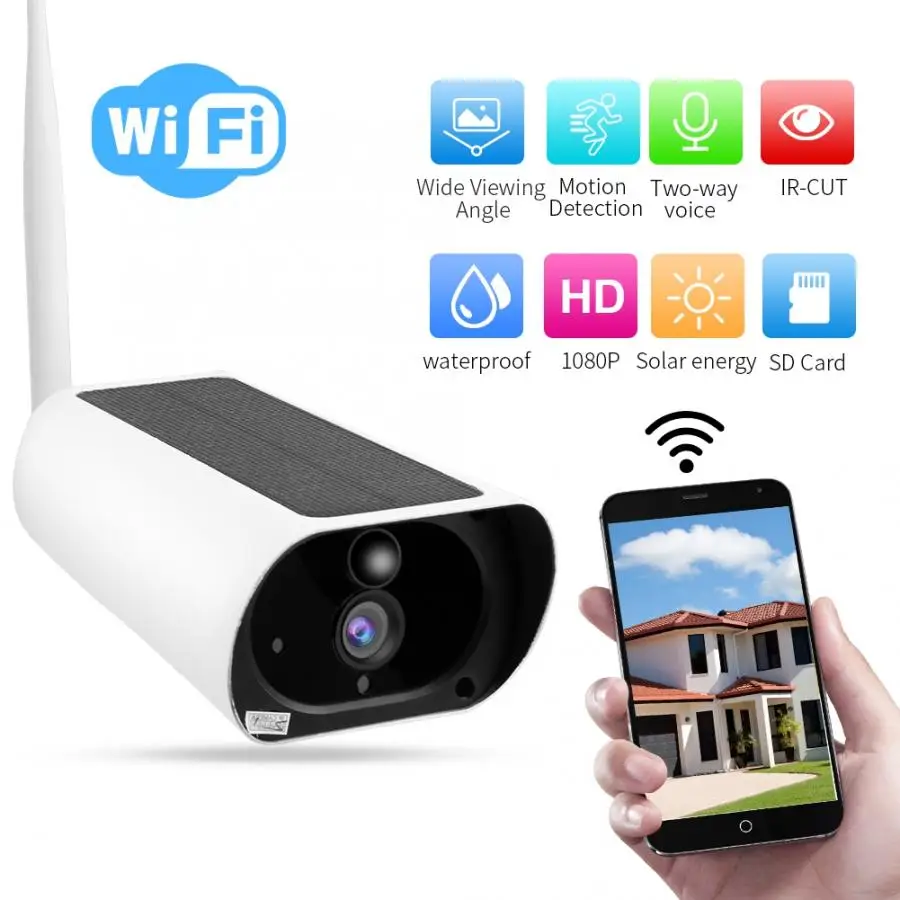 Ip камера 1080P HD 4X оптический зум беспроводная WiFi Солнечная энергия