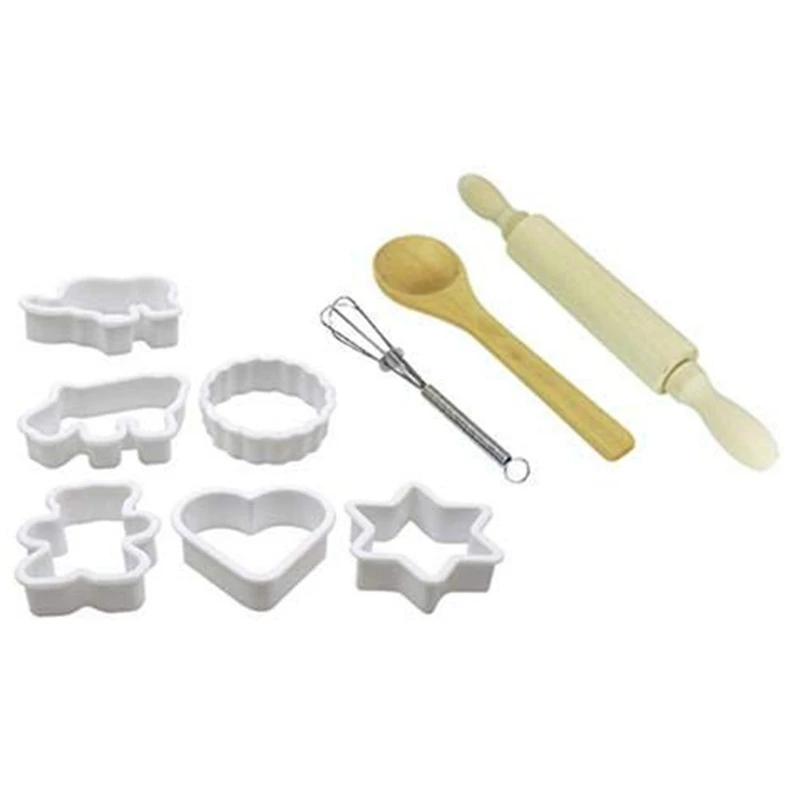 

13 Piece Children Cooking Baking Toy Set, Kitchen Utensils Baking Tools Play House Cake Apron For Kids Role Play