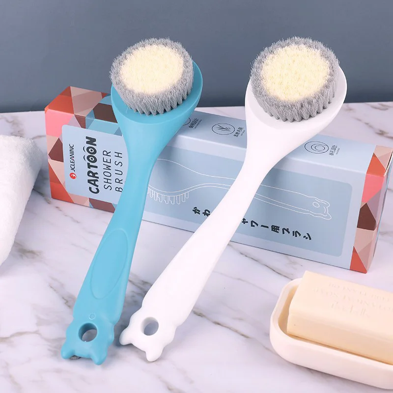 

Soft Bristle Bath Brush Home Creative Rubbing Hand Towel Rubbing Back Useful Products Plastic Back Long Handle Shower Brush