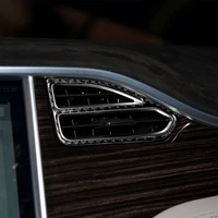 70 dropshipping4pcs carbon fiber car center control air outlet decor sticker for tesla model x