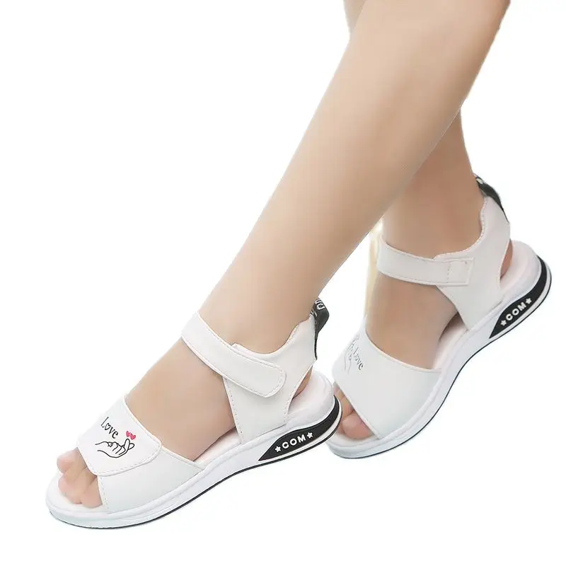 Сандалии детские пляжные в стиле пэчворк резиновая подошва без застежки