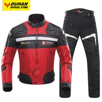 duhan rainproof motorcycle jacket men motocross chaqueta summer jacket pants moto jaqueta body protector reflective breathable