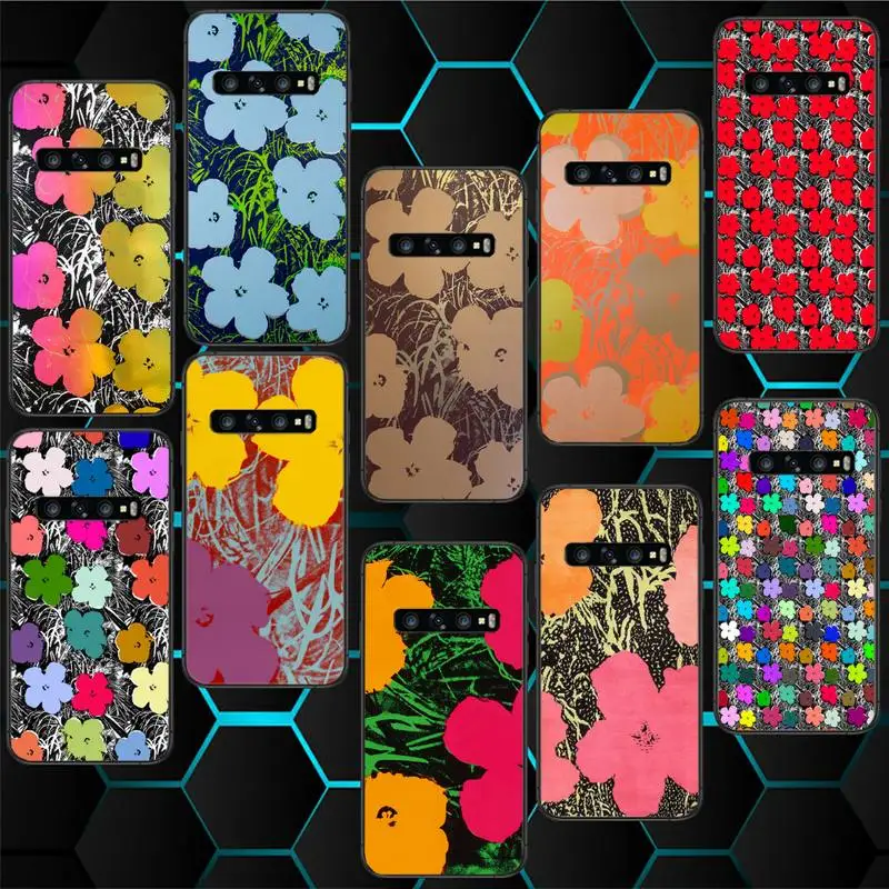 

Andy Warhol Soup Flowers Phone Case For samsung Galaxy J6 J7 J8 prime note 8 9 10 20 lite plus pro ultra Cover
