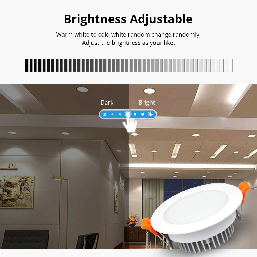 12 Вт ZigBee 3,0 пуховый светильник Smart RGBW светодиодный встраиваемый потолочный светильник, совместимый с Smartthings Hub Echo plus умный светильник ing