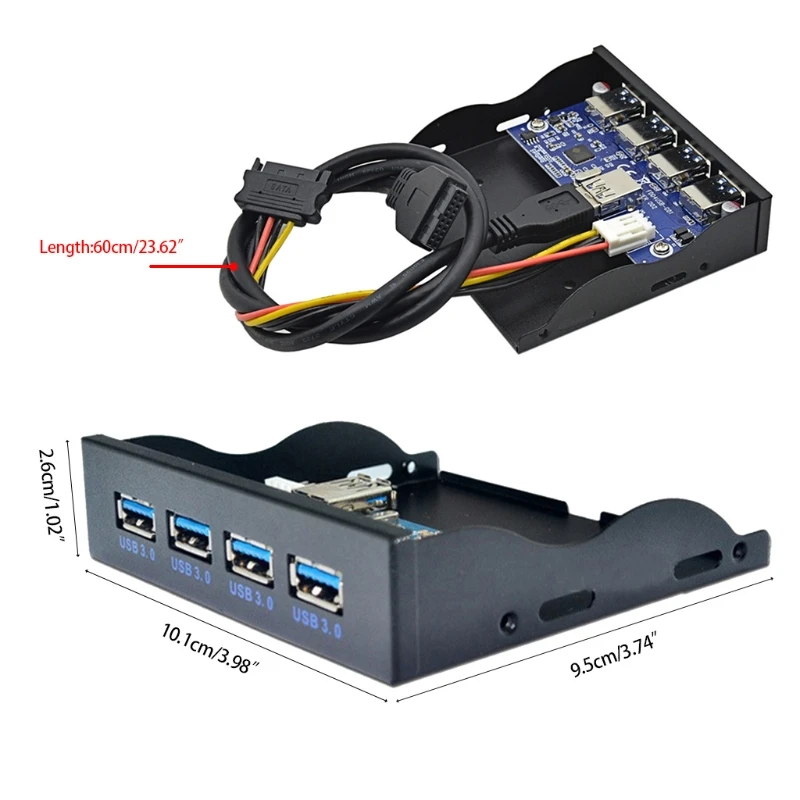 Usb3.0 Floppy Drive Front Panel 3.5 Inch 4-port Hub 19pin To Usb 3.0 FDD 5Gbps | Компьютеры и офис