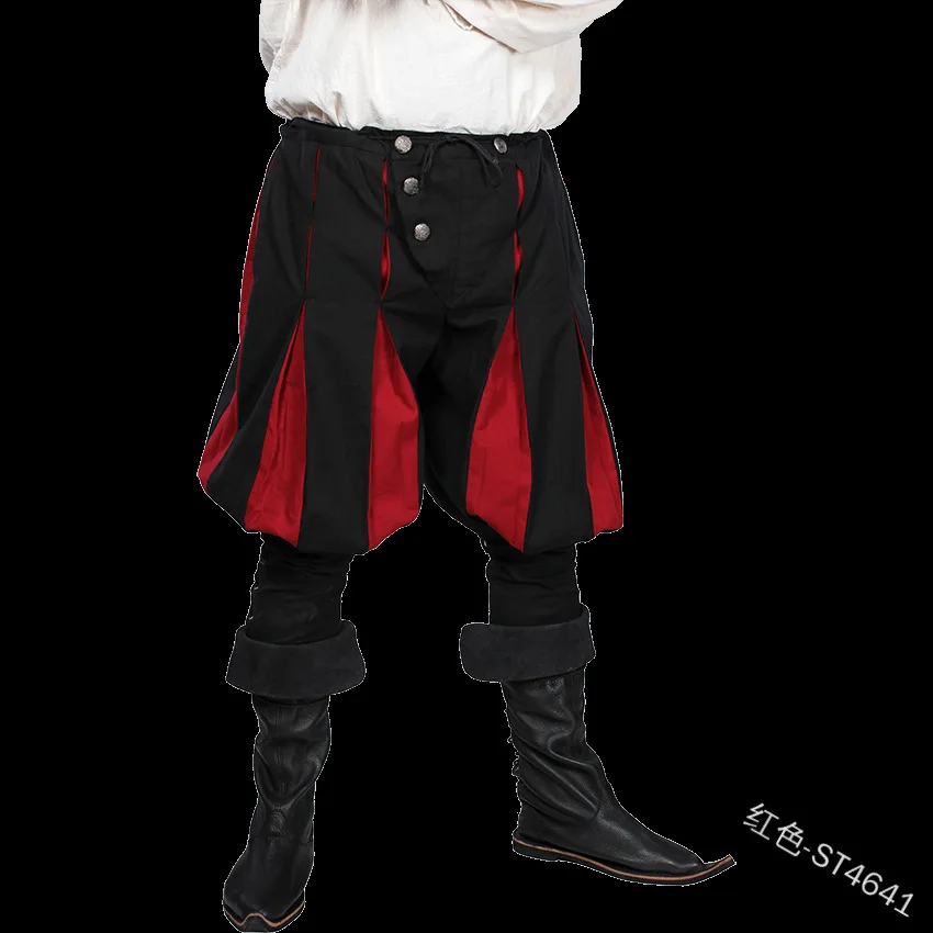 Мужские брюки пирата времен Средневековья эпохи Возрождения костюм для косплея