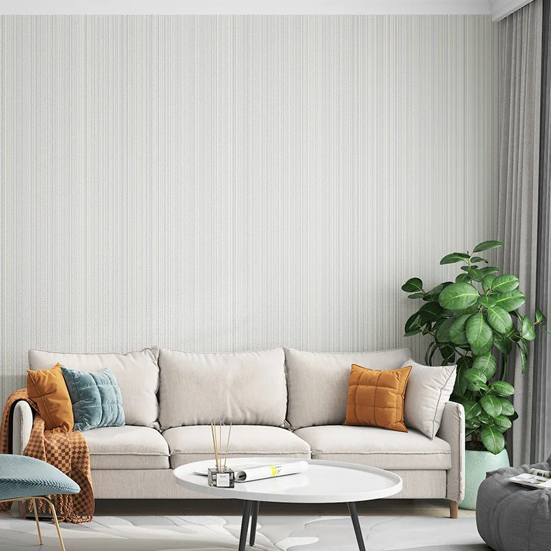 

Nordic style modern simple plain color striped wallpaper vertical bedroom living room extension wallpaper morandi colo