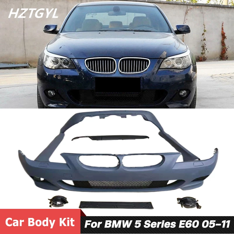 

PP Unpainted Car Body Kit Front Rear Bumper Side Skirts For BMW 5 Series E60 525i 523i 528i 530i Facelift MT Style 05-11