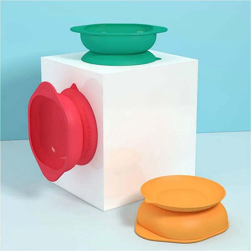 

Misuta Sucker Bowl Integrated Silicone Sucker Bowl Anti-falling Bowl Learning Training Eating Silicone Food Supplemental Bowl