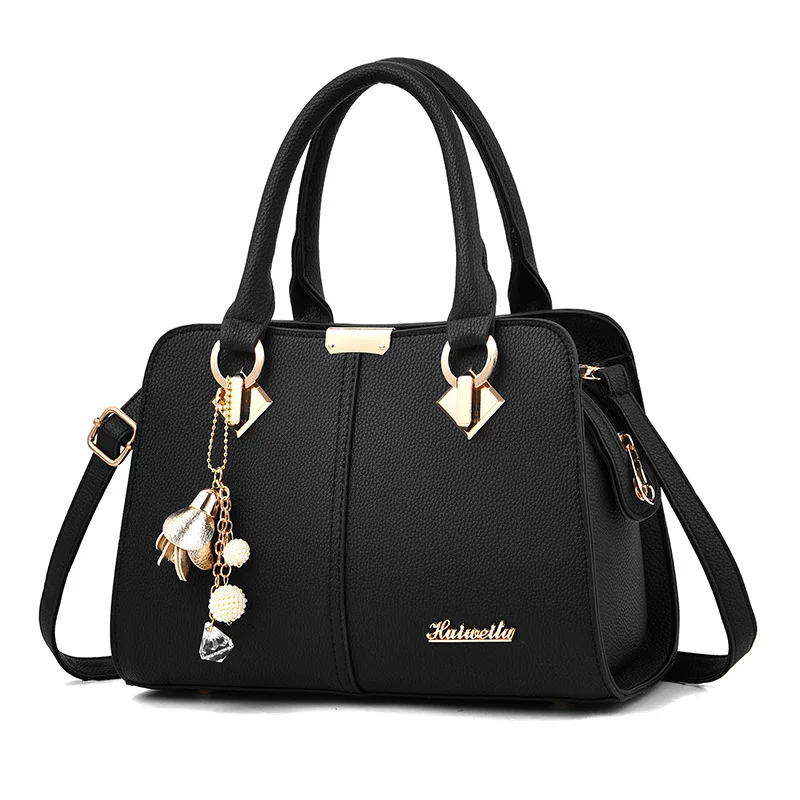 

New European and American style women's portable single shoulder bag fashion women's leather bag temperament mother's handbag