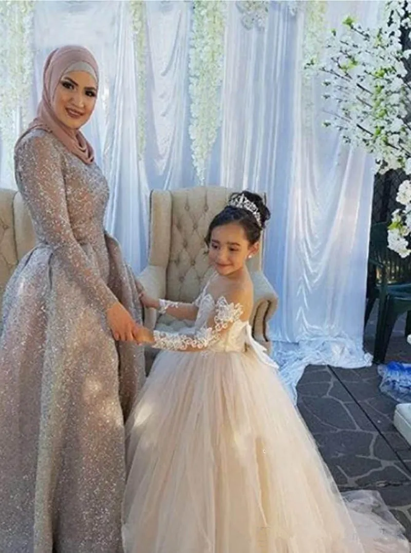 Милое детское платье с цветочным узором для девочек на свадьбу принцессы длиной