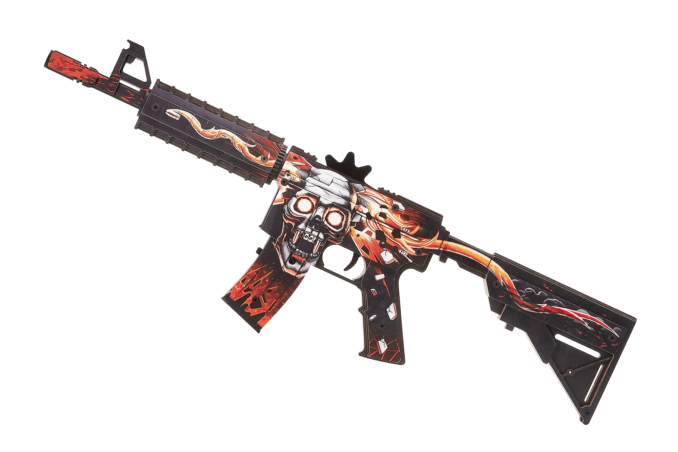 Wooden Toy Machine M4A4 version 1.6 murder confirmed (wooden rubber arrow) cs go vozwooden /cs Wood wood weapon / Gift for boy (Rubber cartridges)/