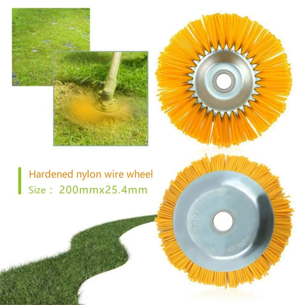 200mm Nylon Weediing Brush Trimmer for Grass Brush Cutter Weeding Brush for Lawnmower Garden Cutter Tools