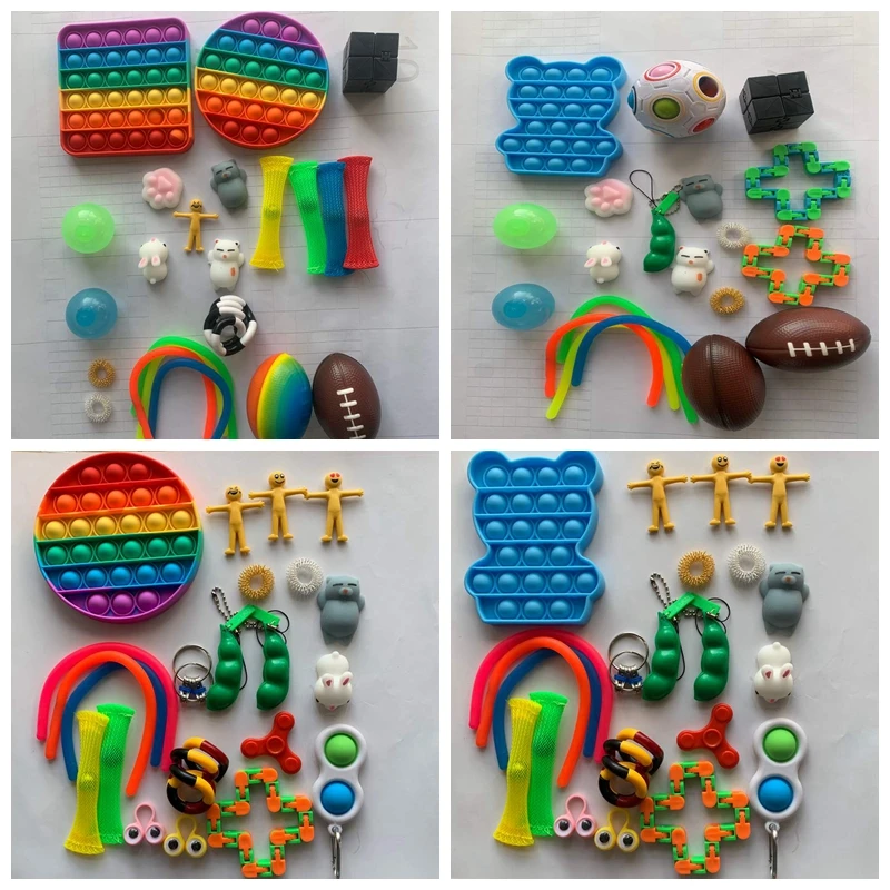 

Sensory Toy Set Antistress Relief Autism Fidget Toys Anti Stress Toy 20/21/22PCS Pack Anxiety Anti Stress Bubble for Kids Adults