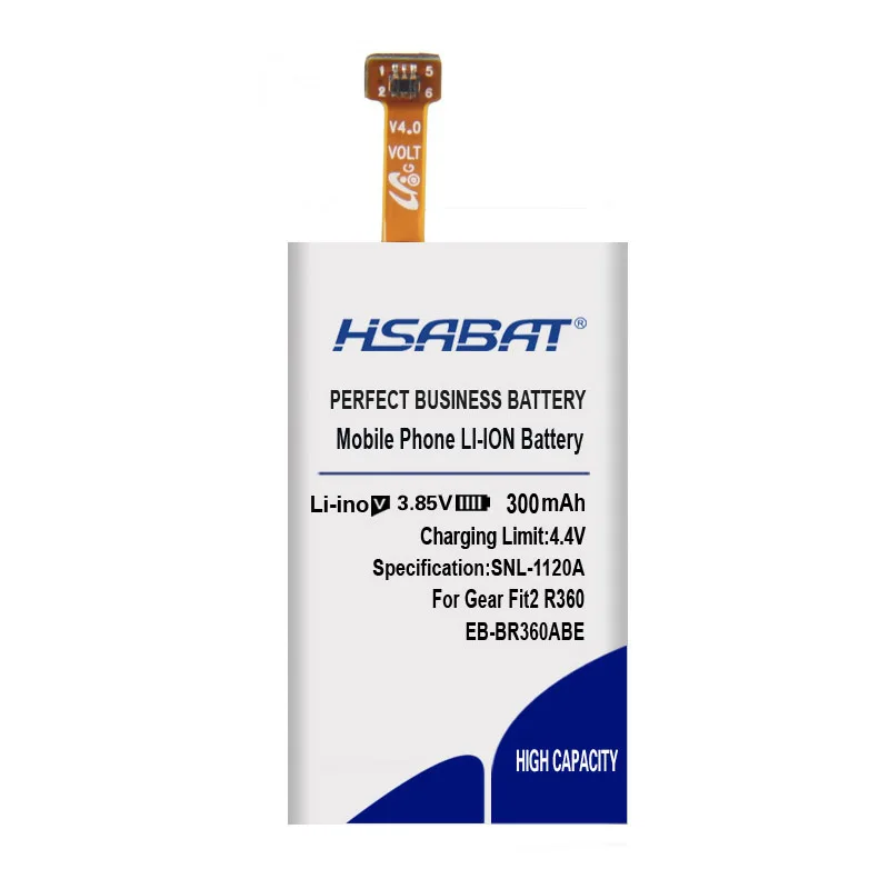 HSABAT EB-BR360ABE 300mAh аккумулятор для samsung gear Fit2 Fit 2 R360 Batteries батареи