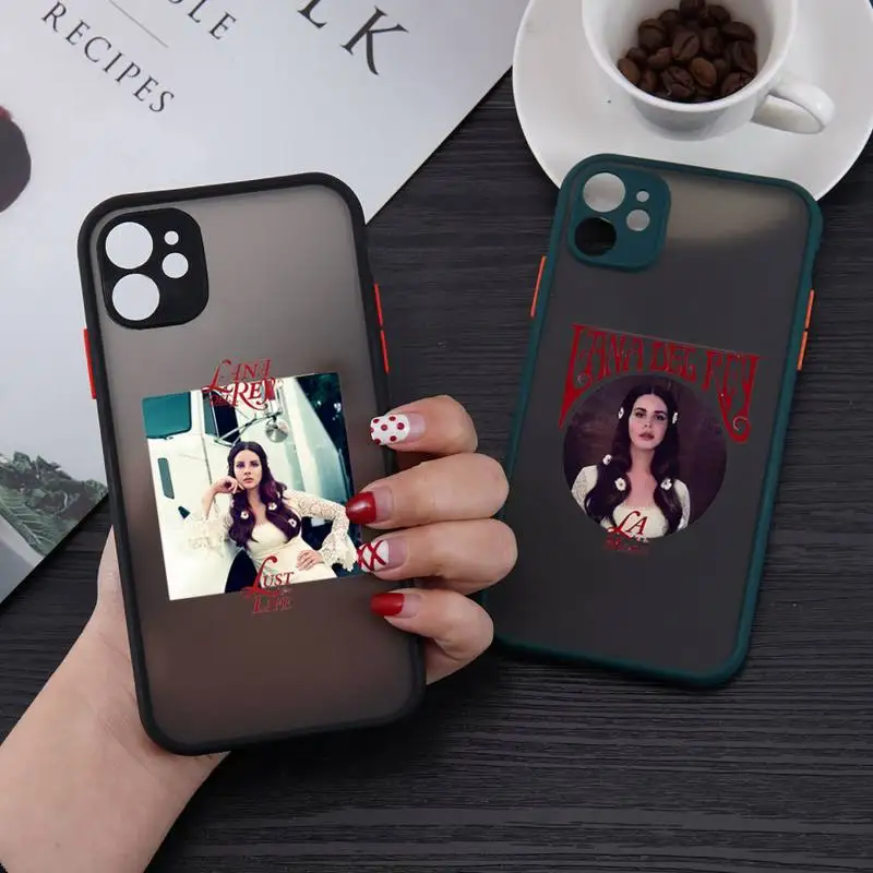 

lana del rey American singer Phone Case matte transparent For iphone 7 8 11 12 13 plus mini x xs xr pro max cover