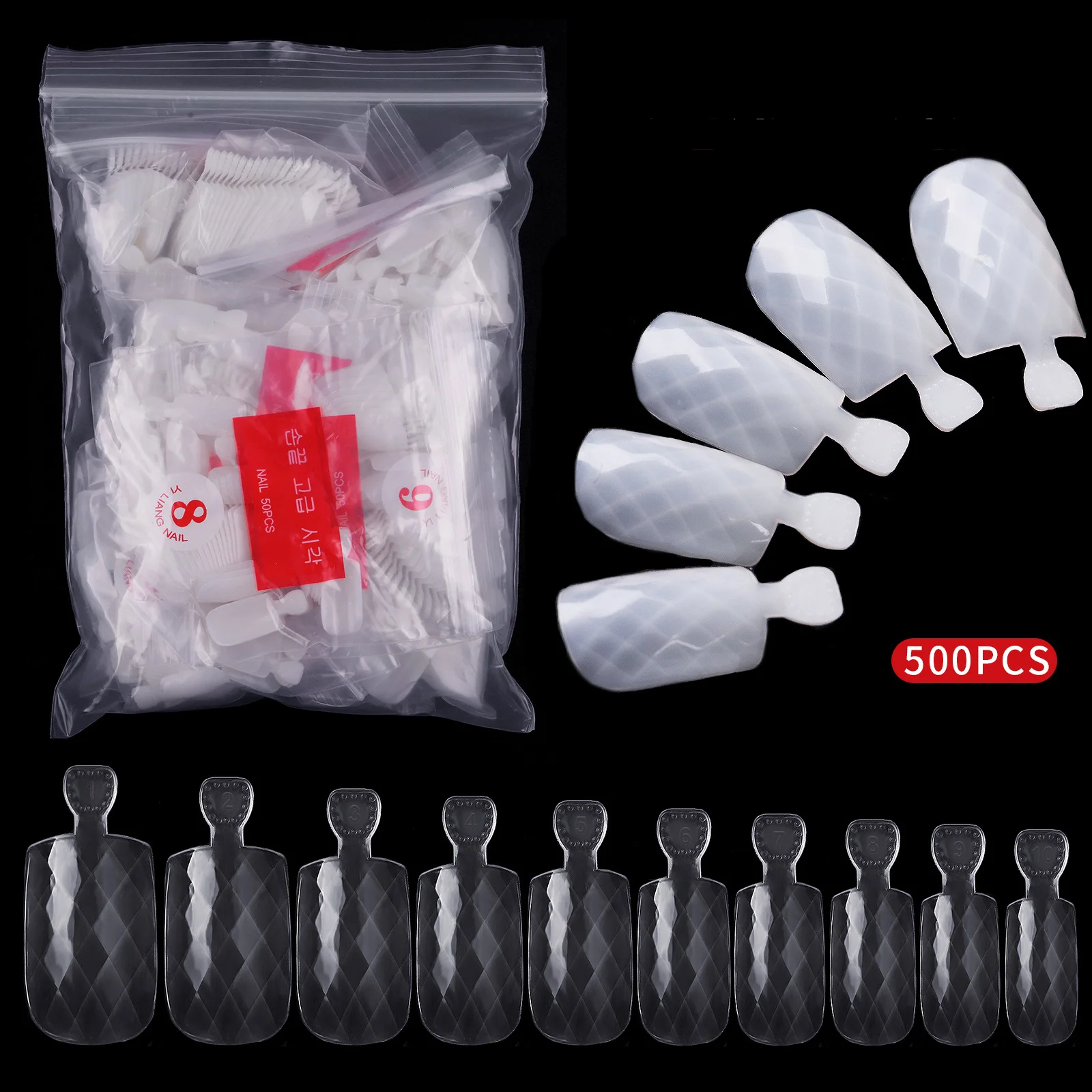 Искусственный ноготь новинка 500 полноразмерные ногти в форме алмаза