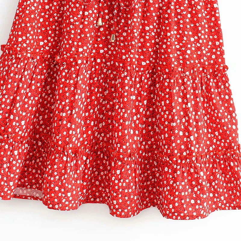 Za 2019 сексуальное женское платье без рукавов красное vestidos с оборками а-силуэт