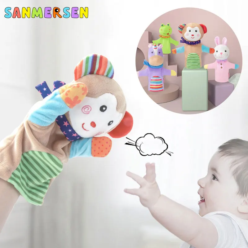 26 см животное плюшевая ручная марионетка куклы перчатки игрушки милый плюшевый