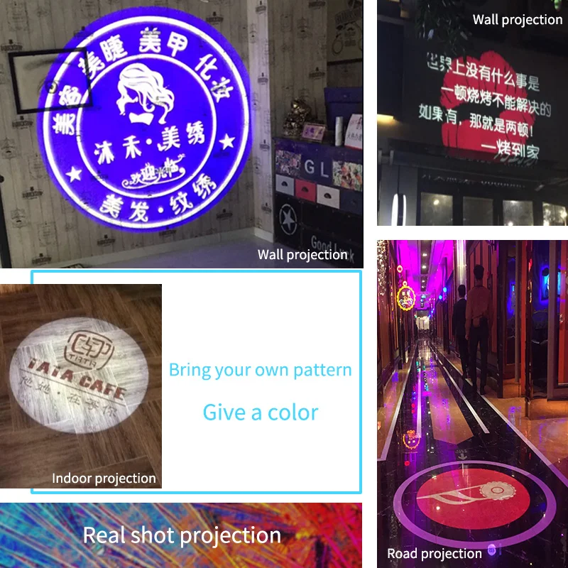 Горячая Распродажа перезаряжаемый портативный светодиодный проектор gobo с