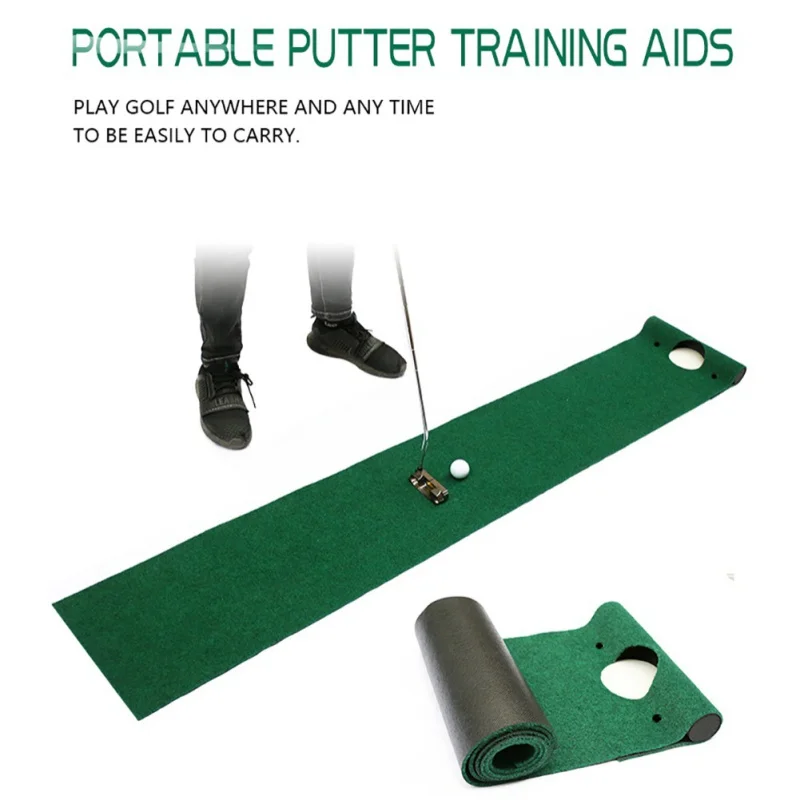 

Foldable Golf Putting Mat Thick Smooth Practice Putting Carpet Rug Set Ball Return Golf Putting Green For Indoor Home Office MK
