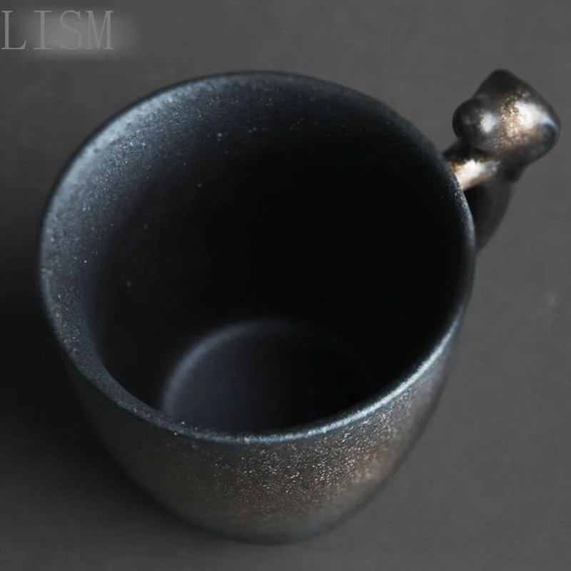 Japanese kiln changed into dog shape hand-held master coffee milk tea cup handmade retro stoneware office personal | Дом и сад