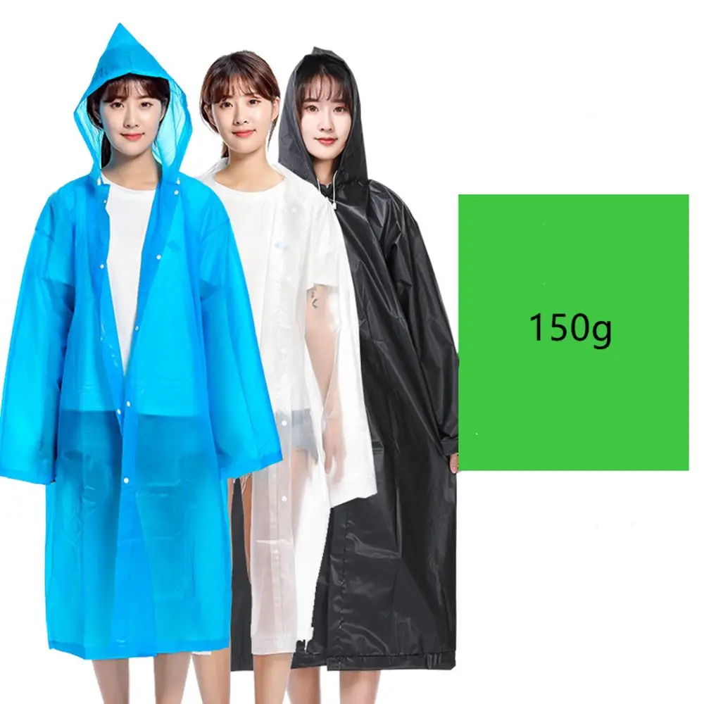 

Adult Kids Fashion Raincoat Durable Waterproof Poncho Camping Reusable Rain Coat