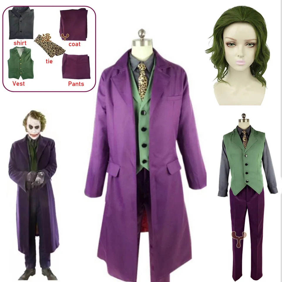 Костюм для косплея Heath Ledger на Хэллоуин мужской костюм из фильма Темный рыцарь