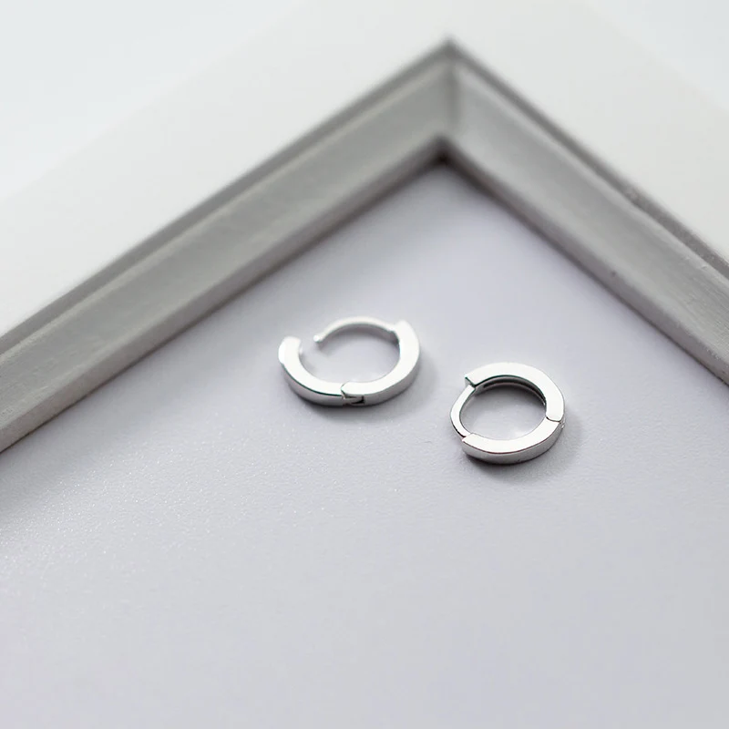 

La Monada Glossy Hoop Earrings For Women Silver 925 Fine Women Earrings Jewelry Minimalist Hoop Earrings 925 Silver Women EM1531