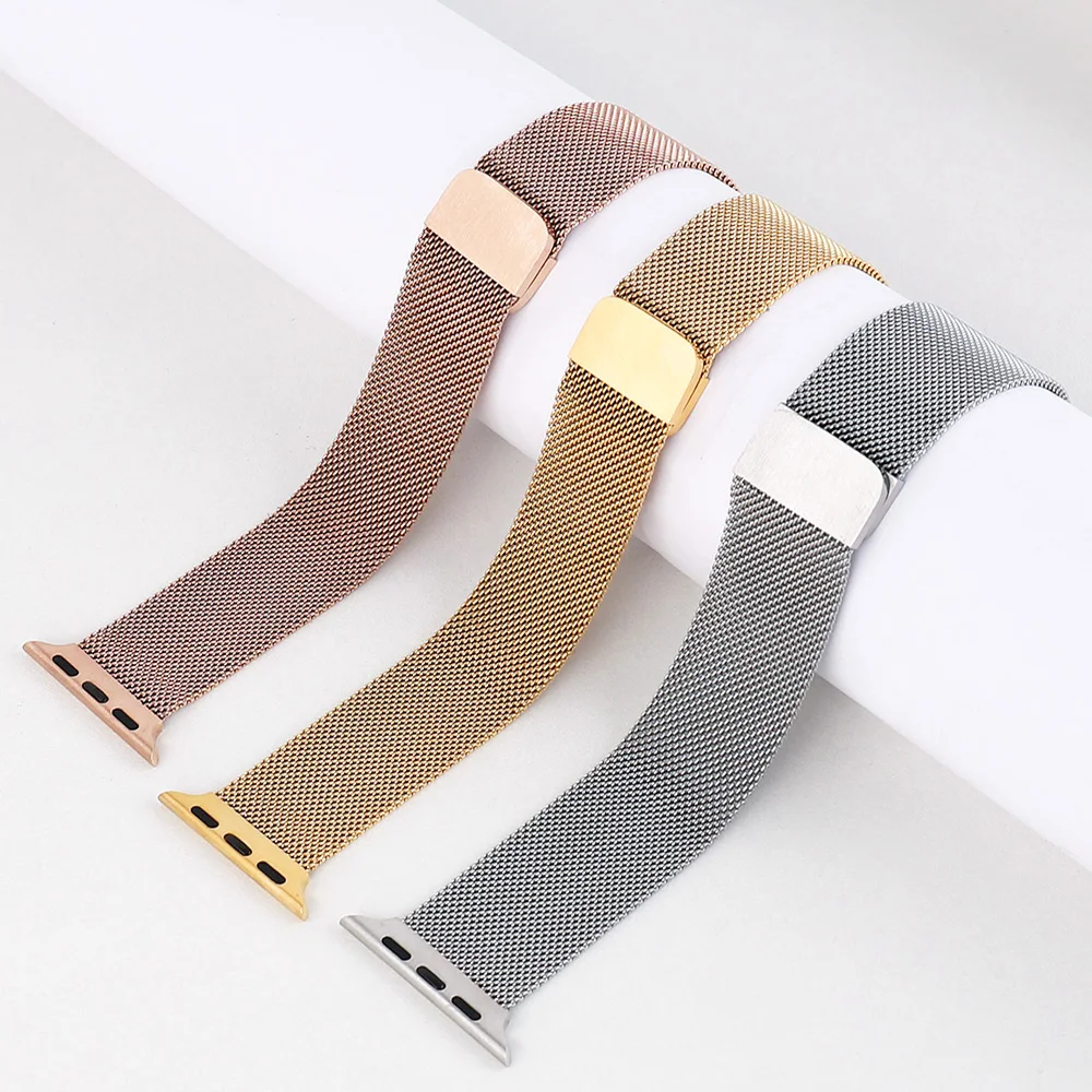 

Solo Loop Metal Strap On Correa Apple Watch Band 44mm 40mm 45mm 41mm Watchband Stainless steel Bracelet For Apple Watch Series 7