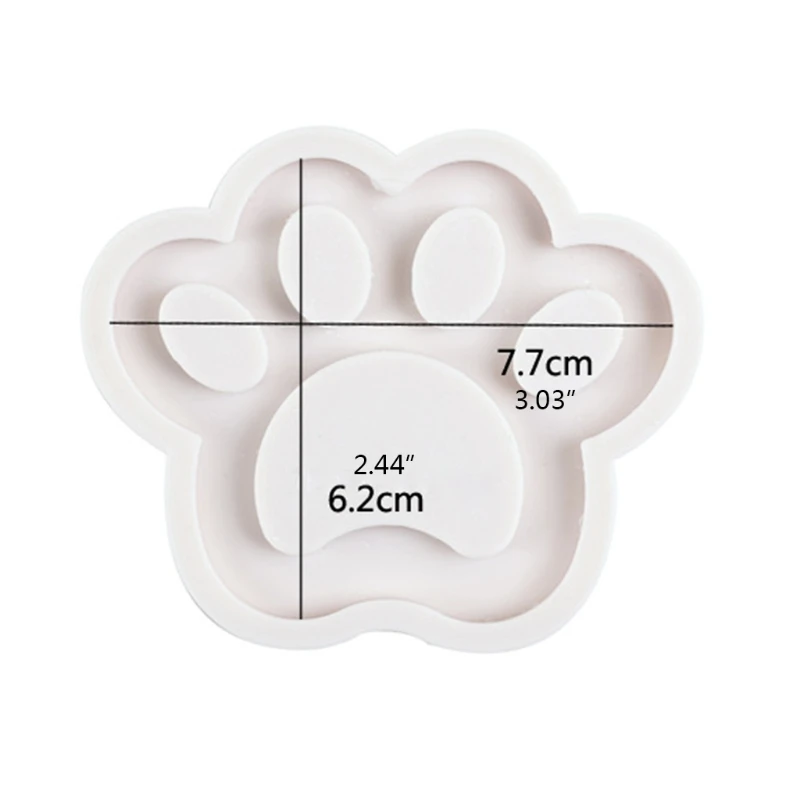 

Crystal Epoxy Resin Mold Bear Paw Keychain Casting Silicone Mould DIY Crafts Jewelry Pendant Making Tools