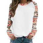 Женский Свободный свитшот с круглым вырезом и принтом, с длинным рукавом