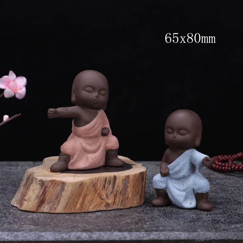 

New Small Monk Figurine Buddha Statues India Yoga Mandala Bonsai Tea Pet Ceramics Crafts Ornaments Desktop Home Decoration Gift