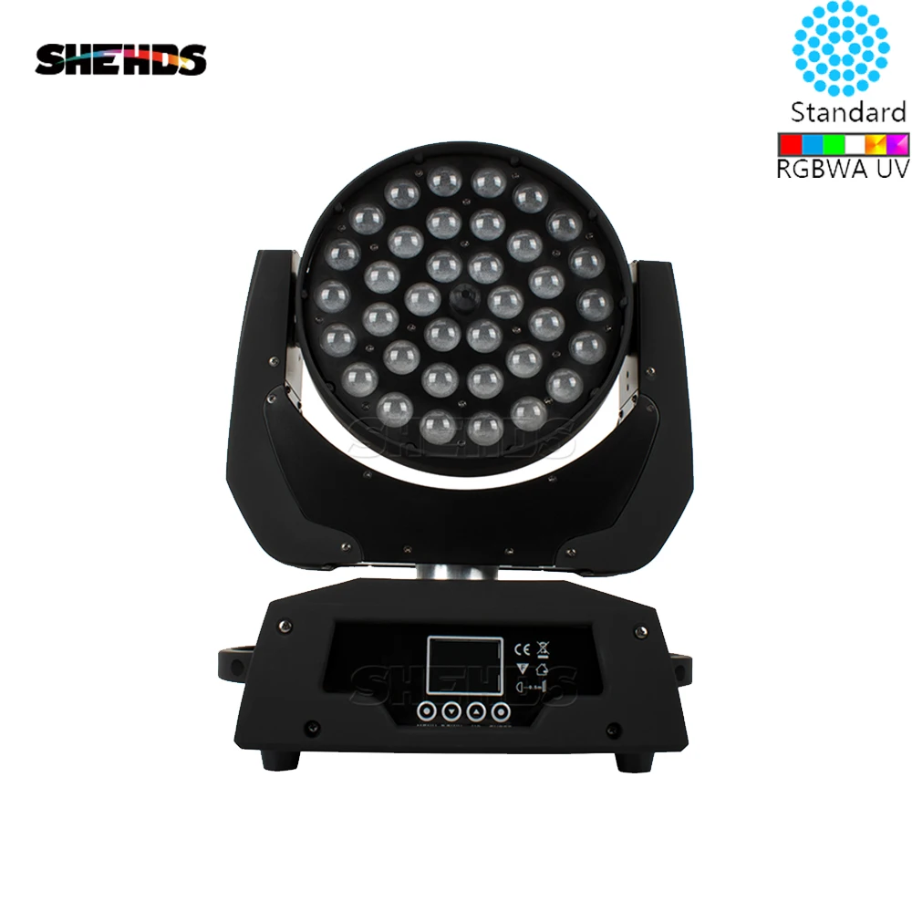 SHEHDS 2 шт. светодиодный 36x1 Вт/36x18 Вт RGBWA + УФ зум перемещение головы 6in1 стирка DMX512 DJ