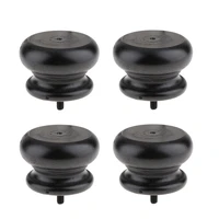 black round wood furniture replacement legs sofa feet for tables beds cabinets settee 4pcs pack