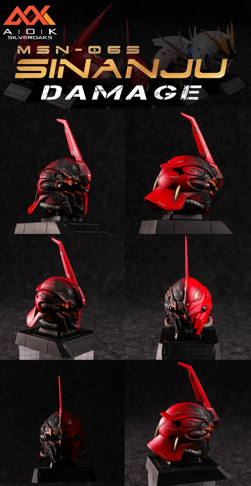 1/35 масштаб resin Смола Гандам сазаби голова+ Sinanju повреждения головы коллекция фигуры