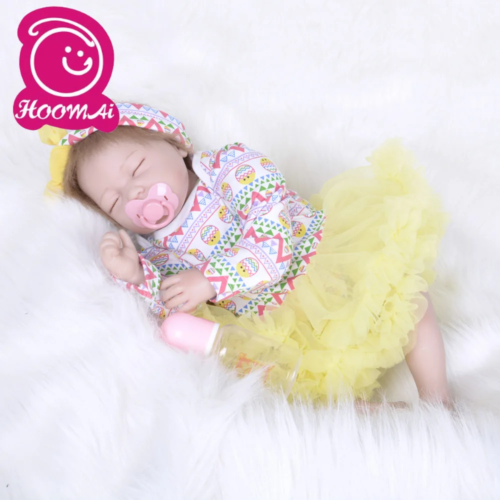 22 &quotBebe Reborn Dolls De Silicone Girl Body 55 см кукла игрушки для девочек Boneca Baby Bebe лучшие подарки