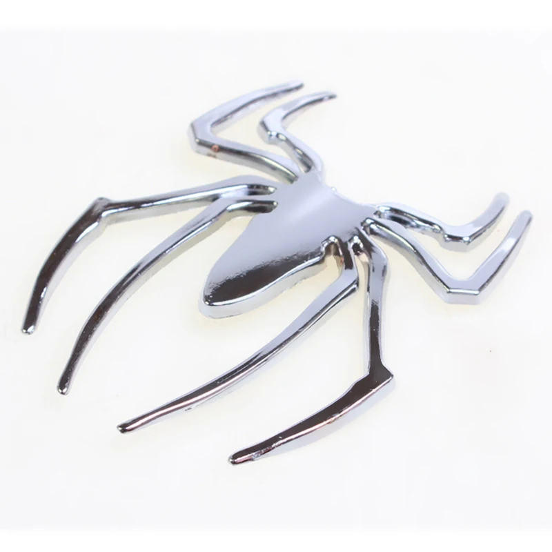 

Silver Car Spider Sticker Metal Decoration 7*8*0.2cm Universal Professional 3D Ornament High Quality