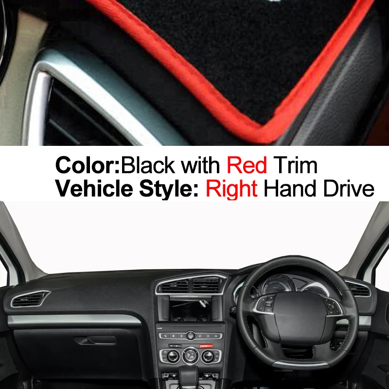 

Коврик для приборной панели автомобиля, накидка для Citroen C4 MK2 2011 - 2018 LHD RHD, солнцезащитный козырек, защита от солнца 2017, 2016, 2015, 2014, 2013, 2012