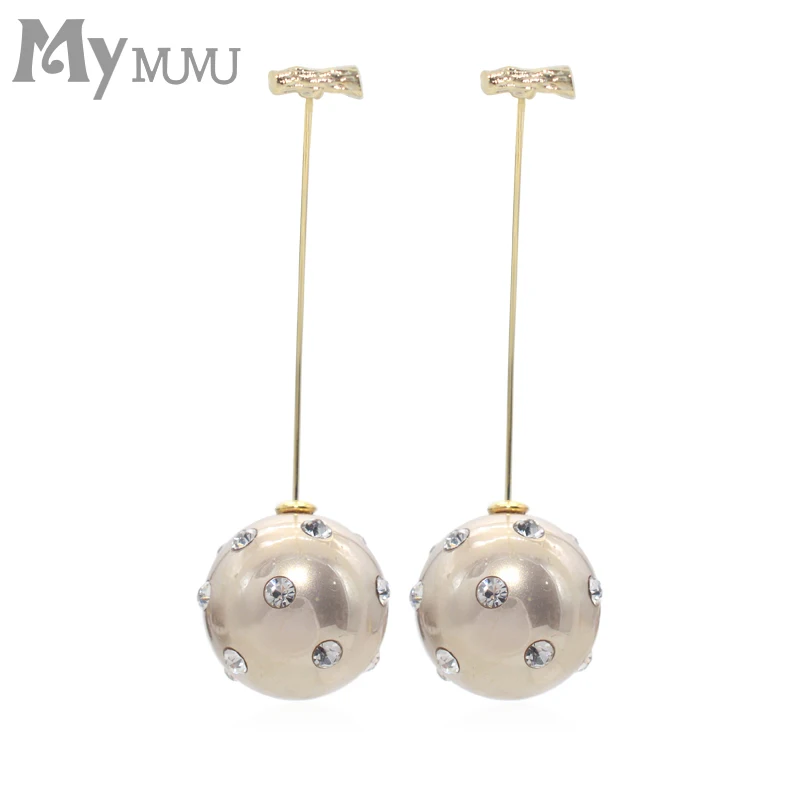 Имитация жемчужные серьги женские длинные Темперамент черного цвета модные